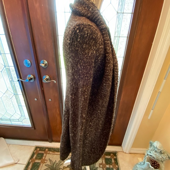 Cache open front black & white tweet sweater size medium - Picture 10 of 13